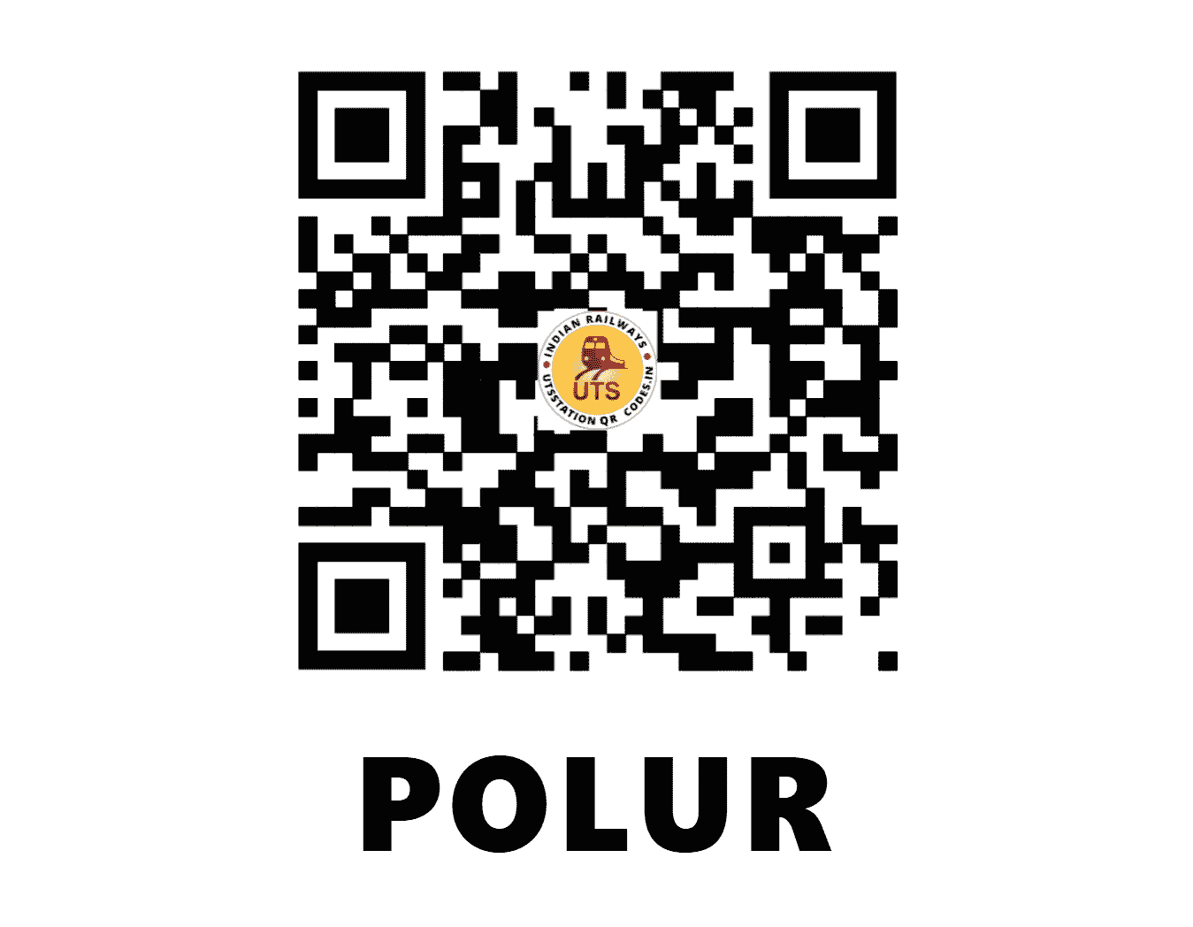 UTS QR Code for POLUR - PRL - SR (TAMIL NADU)